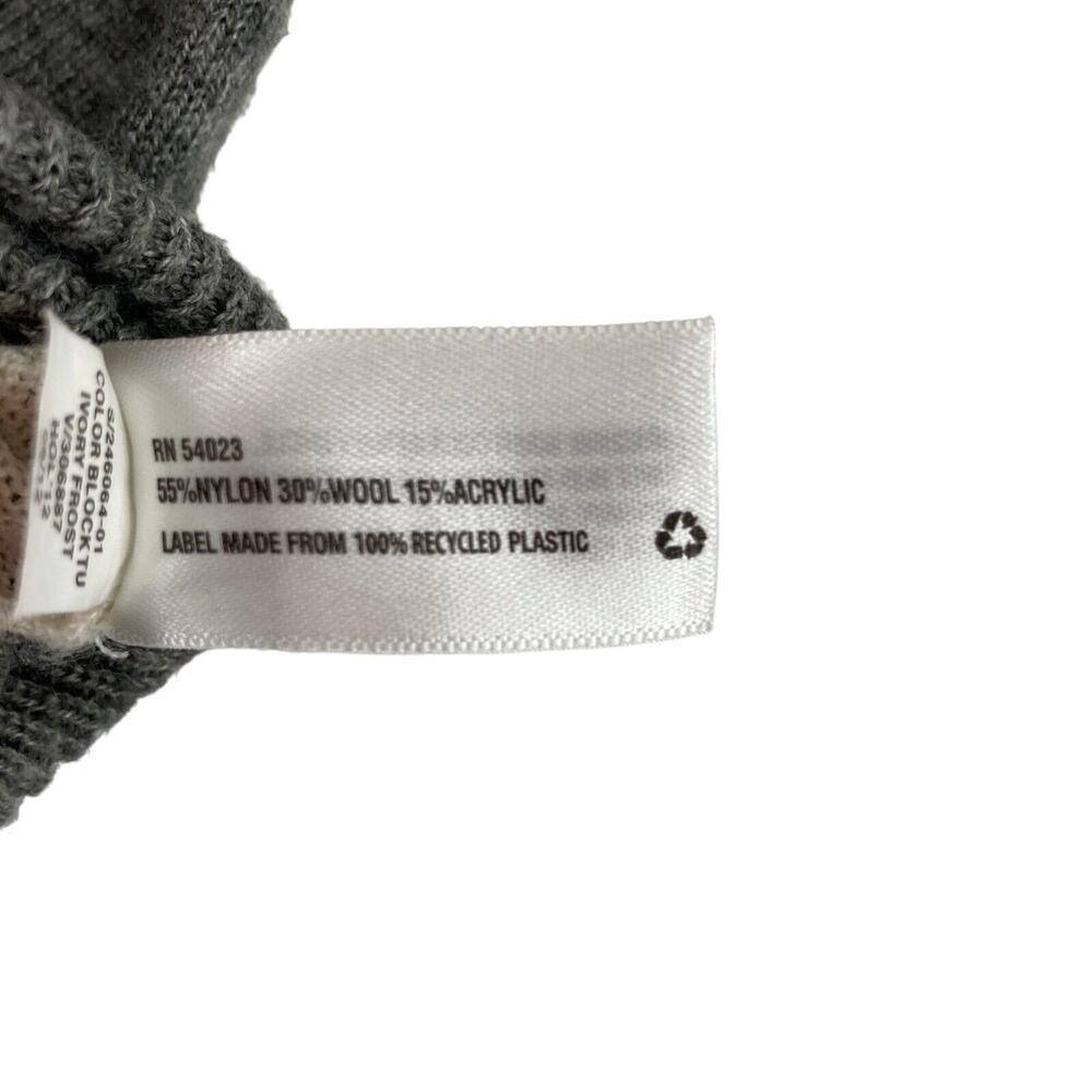 Gap Sweater Womens XS Cream Gray Nylon Long Raglan Sleeve Round Neck Pullover - Picture 8 of 12